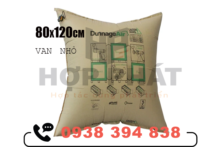 Túi khí van nhỏ 80x120 giấy kraft - Vật Liệu Đóng Gói Hợp Phát - Công Ty TNHH Hỗ Trợ Hợp Phát